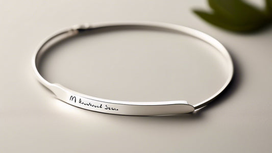 Curved Skinny Bar Bracelet with Personalised Message: A Touch of Elegance - amangnyshop