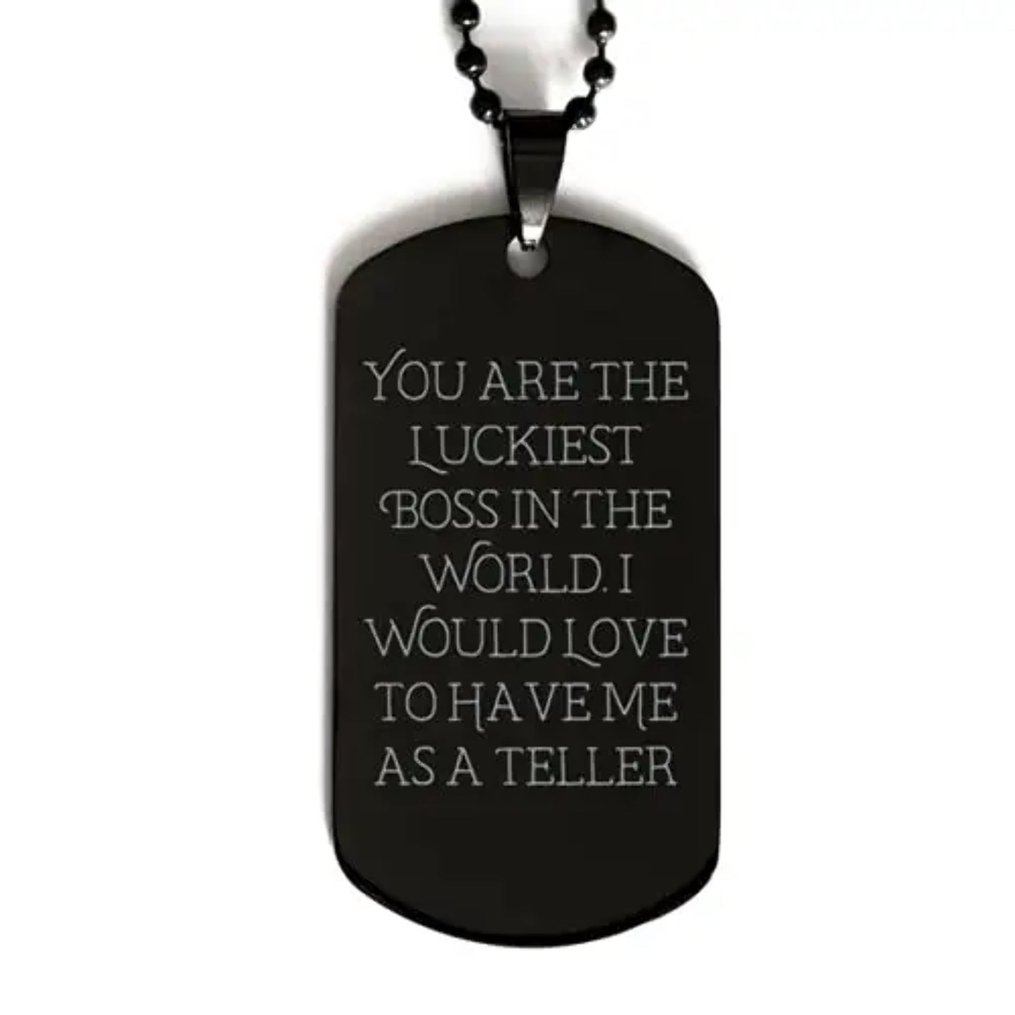 amangny you are the luckiest boss in the world. i would black dog tag teller present from friends useful engraved pendant necklace for colleagues