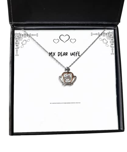 Here's to Another Year of Adventure, Love, and The Occasional. Crown Pendant Necklace, Wife Jewelry, for Wife, Wedding, Anniversary, Valentines Day, Mothers Day, Christmas