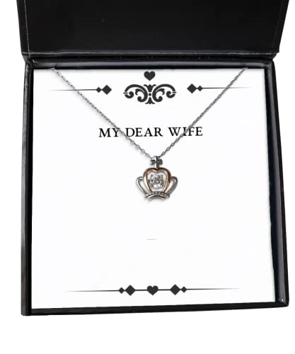 Perfect Wife Gifts, All Women Are Created Equal but Only the Finest Are Married, Funny Birthday Crown Pendant Necklace From Wife, Funny wife gift, Gag gift for wife, Funny birthday gift for wife,