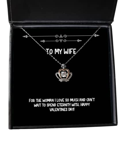 Useful Wife, for The Woman I Love so Much and Can't Wait to Spend Eternity with. Happy!, Christmas Crown Pendant Necklace for Wife