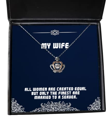 All Women Are Created Equal but Only the Finest Are. Crown Pendant Necklace, Wife Present From Husband, Useful Jewelry For Wife, Funny jewelry gift ideas, Unique funny jewelry gifts, Handmade funny