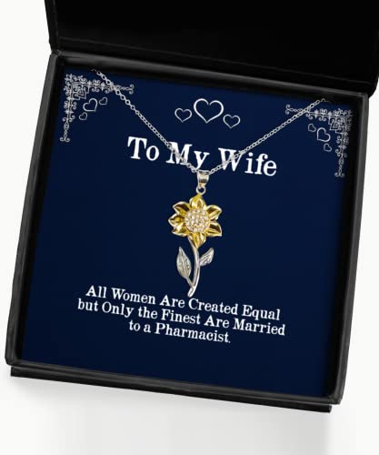 Best Wife Gifts, All Women Are Created Equal but Only the Finest Are Married to, Holiday Sunflower Pendant Necklace For Wife, , Gift ideas for him, Gift ideas for her, Gift ideas for kids, Gift ideas