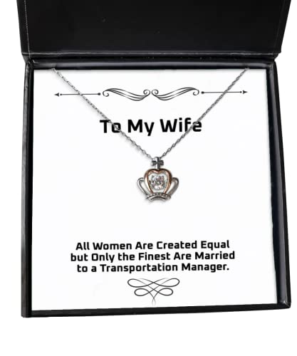 All Women are Created Equal but Only The Finest are Married to a. Crown Pendant Necklace, Wife Jewelry, for Wife, Birthdaygift Ideas, Unique birthdaygifts, Inexpensive birthdaygifts,