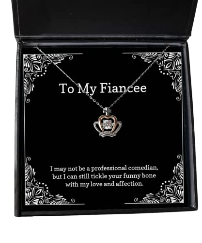 Love Fiancee Gifts, I May not be a Professional Comedian, but I can Still Tickle Your, New Crown Pendant Necklace for from, Engagement Gifts, Wedding Gifts, Gifts for Couples, Personalized Gifts,