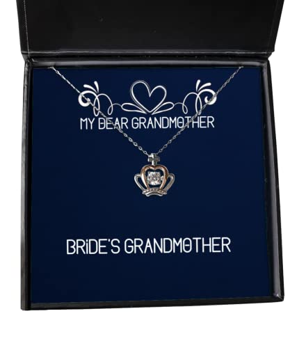 Perfect Grandmother Crown Pendant Necklace, Bride's Grandmother, Present for Grandmom, Motivational Gifts from Granddaughter