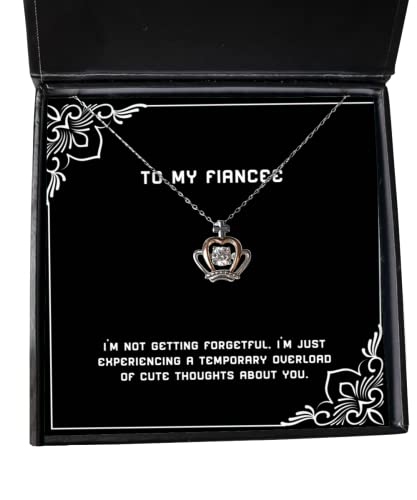 Inspire Fiancee Gifts, I'm not getting forgetful, I'm just experiencing a temporary, Cute Holiday Crown Pendant Necklace From , , Funny fiancee gift ideas, Unique fiancee gifts, Cool fiancee gifts,