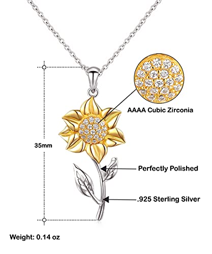 Unique Wife Gifts, Being Apart from You is The Hardest Thing I've Ever had to, Wife Sunflower Pendant Necklace from Husband, Presents, Gift Giving, Christmas, Stocking Stuffers, Secret