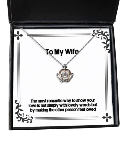 The Most Romantic Way to Show Your Love is not Simply with Lovely Crown Pendant Necklace, Wife Jewelry, Unique Gifts for Wife