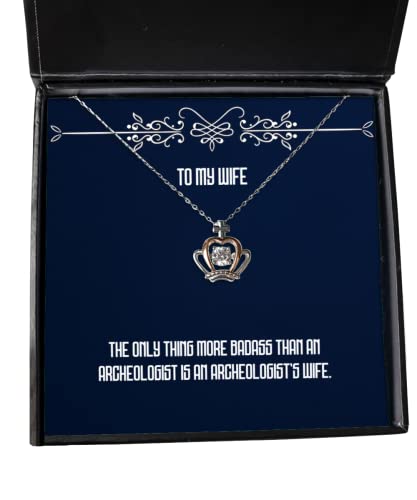 Best Wife Crown Pendant Necklace, The Only Thing More Badass Than an, for Wife, Present from Husband, Jewelry for Wife