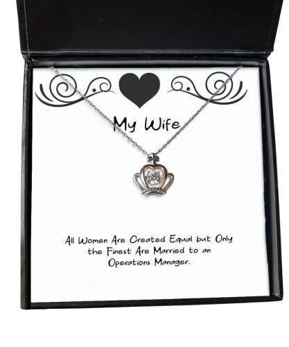 Epic Wife Crown Pendant Necklace, All Women are Created Equal but Only The Finest are Married to an, Perfect for Wife, Holiday