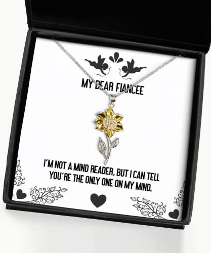 Fiancee Gifts for, I'm not a Mind Reader, but I can Tell You're, Brilliant Fiancee Sunflower Pendant Necklace, Jewelry from, Gift Ideas for him, Gift Ideas for her, Gift Ideas for Kids, Gift Ideas