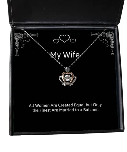 Fancy Wife Crown Pendant Necklace, All Women Are Created Equal but Only the Finest, Present For Wife, Epic Gifts From Husband, , Gift ideas for wife, Unique gifts for wife, Personalized gifts for