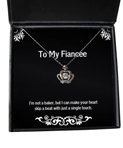 Fiancee Gifts for, I'm not a Baker, but I can Make Your Heart Skip a Beat, Cheap Fiancee Crown Pendant Necklace, Jewelry from, Engagement Gifts, Wedding Gifts, Gifts for Couples, Personalized