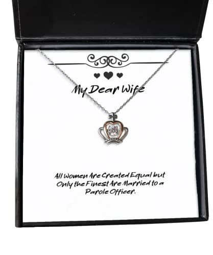 Inappropriate Wife Crown Pendant Necklace, All Women are Created Equal but Only The, Best Gifts for Wife, Birthday Gifts, Gift Ideas for Wife, Unique Gifts for Wife, Gifts for Wife who has