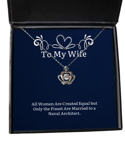 Fancy Wife Gifts, All Women Are Created Equal but Only the Finest Are Married to a, Birthday Crown Pendant Necklace For Wife, Gift ideas for wife, Unique gifts for wife, Gifts for wife who has