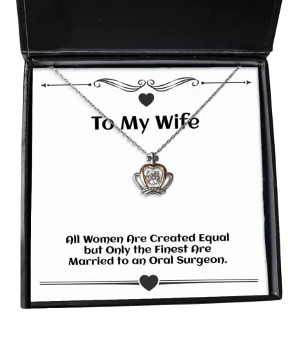 All Women are Created Equal but Only The. Crown Pendant Necklace, Wife Present from Husband, Inspirational Jewelry for Wife, Best Wife Gift Ideas, for Wives, Gifts That Will Make Your