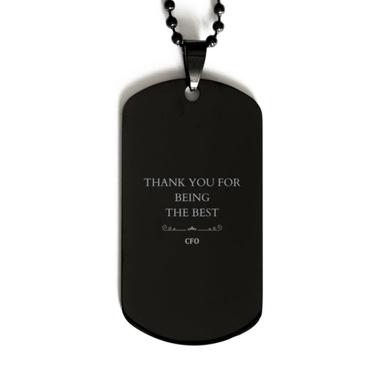 engraved black dog tag best cfo thank you gift unique inspirational for graduation birthday veterans day