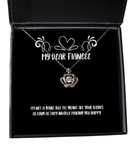 I'm not a Genie, but I'll Grant All Your Wishes as Long as They. Crown Pendant Necklace, Fiancee Jewelry, Epic Gifts for Fiancee, Fiancee Birthday Present, Fiancee Birthday Gift Ideas, What to get