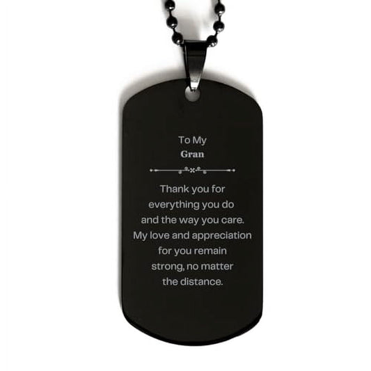 amangny to my gran black dog tag engraved appreciation gifts for grandmother on christmas birthday or veterans day unique way to express love and gratitude from distance