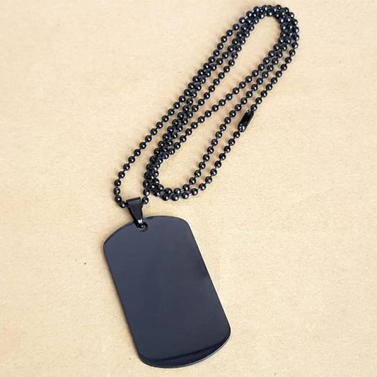 customizable black dog tag