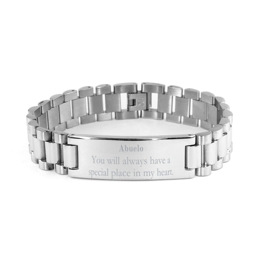 Abuelo Stainless Steel Bracelet You Will Always Have a Special Place in My Heart Perfect Gift for Grandfather on Birthday or Christmas - amangnyshop