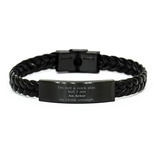 Actor Inspirational Braided Leather Bracelet for Birthday Gifts and Confidence Boost - amangnyshop