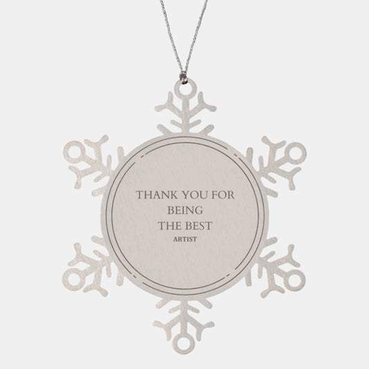 Artist Snowflake Ornament - Thank You for Being an Amazing Artist, Christmas Gift Idea to Inspire and Encourage Your Creative Journey - amangnyshop