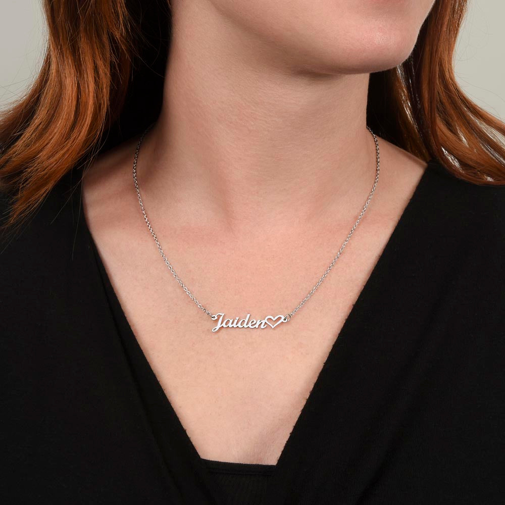 anniversary gift for wife, girlfrend personalized name necklace  - one year down. forever to go