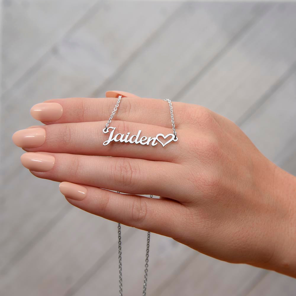 anniversary gift for wife, girlfrend personalized name necklace  - one year down. forever to go