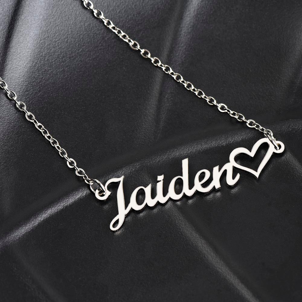 anniversary gift for wife, girlfrend personalized name necklace  - one year down. forever to go