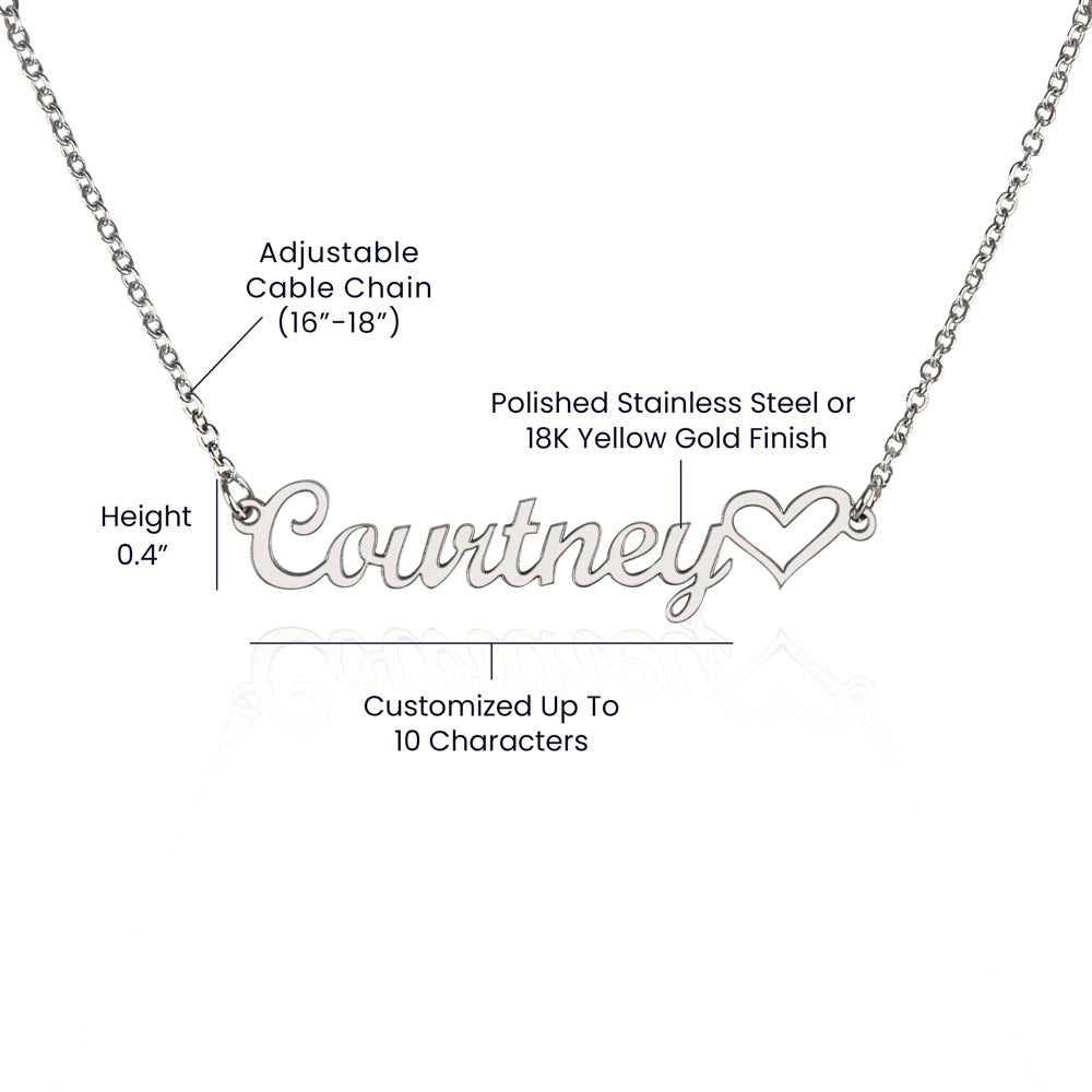 anniversary gift for wife, girlfrend personalized name necklace  - one year down. forever to go