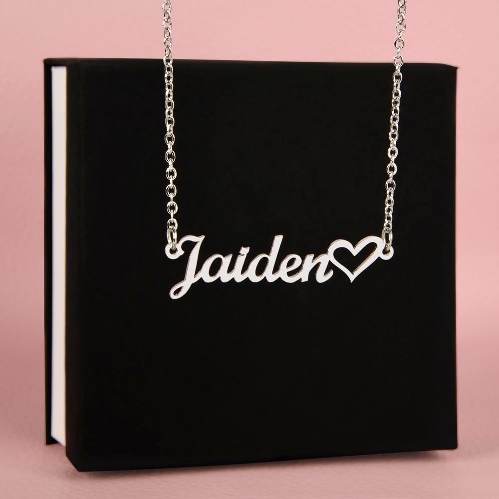 anniversary gift for wife, girlfrend personalized name necklace  - one year down. forever to go