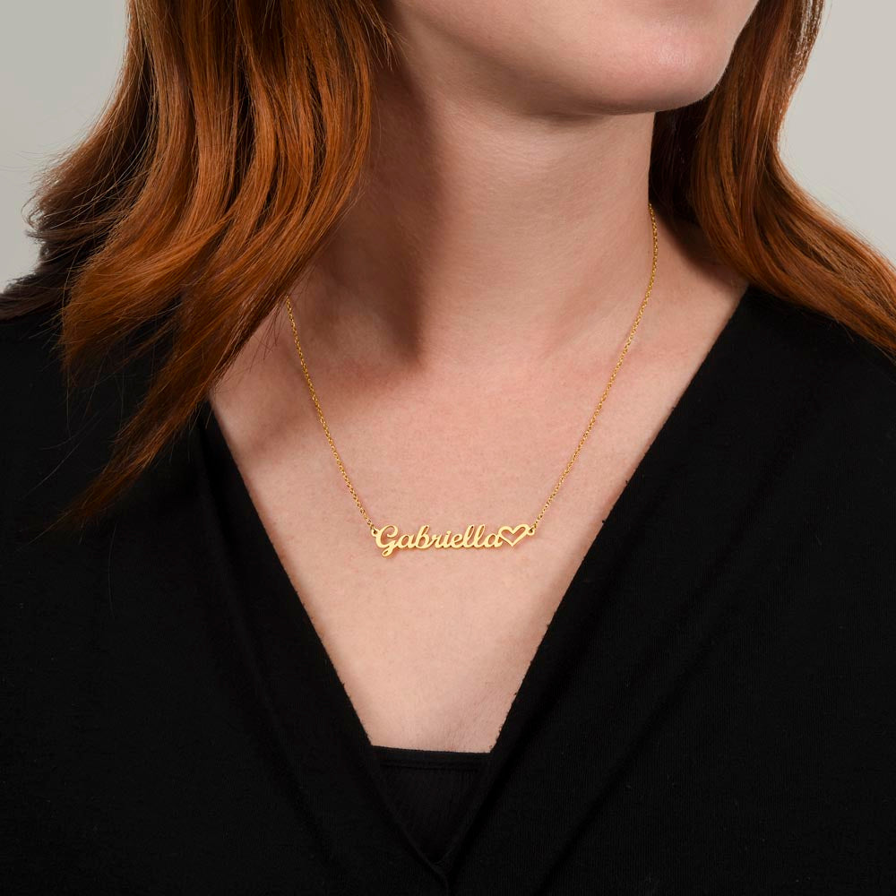 anniversary gift for wife, girlfrend personalized name necklace  - one year down. forever to go