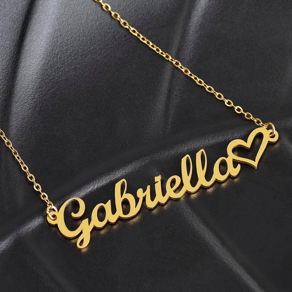 anniversary gift for wife, girlfrend personalized name necklace  - one year down. forever to go