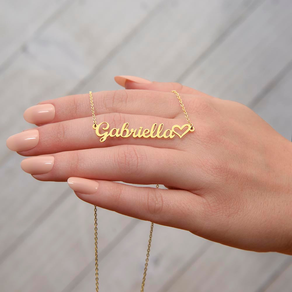 anniversary gift for wife, girlfrend personalized name necklace  - one year down. forever to go