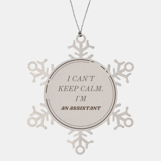 Assistant Snowflake Ornament - I Cant Keep Calm Holiday Decor - amangnyshop