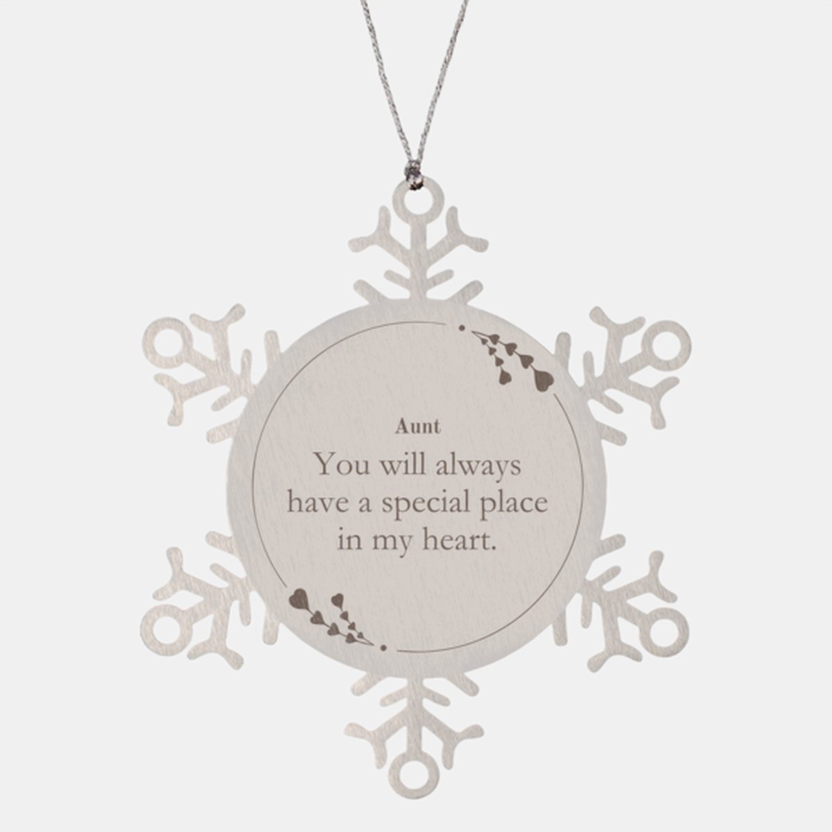 Aunt Snowflake Ornament - Youll Always Have a Special Place - Christmas Gift for Aunt, Beautiful Engraved Snowflake Ornament, Unique Aunt Christmas Gift, Heartfelt Aunt Keepsake for Holidays and Birthday - amangnyshop