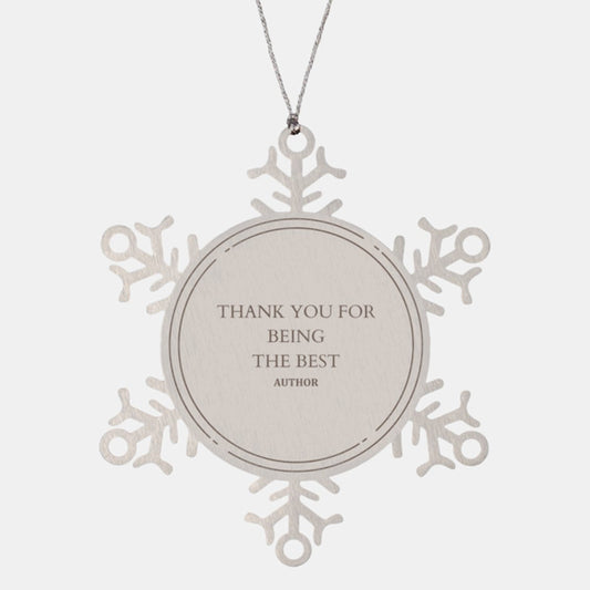 Author Snowflake Ornament Thank You for Best Inspirational Christmas Gift - amangnyshop