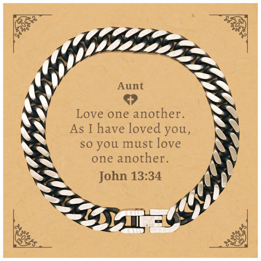 Beautiful Cuban Link Chain Bracelet Aunt Love Inspirational Jewelry Gift for Her Birthday Christmas Easter - amangnyshop