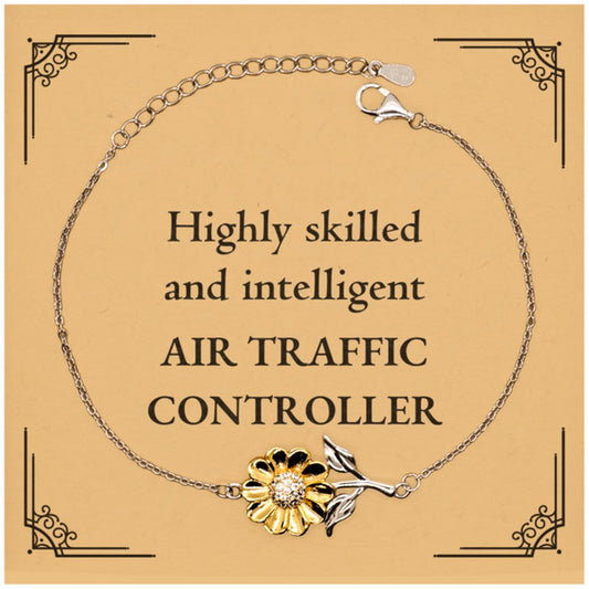 Best Air Traffic Controller Gifts, Highly skilled and intelligent, Appreciation Birthday Sunflower Bracelet for Air Traffic Controller, Men, Women, Friends, Coworkers - amangnyshop