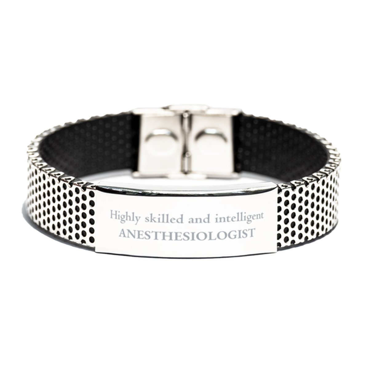 Best Anesthesiologist Gifts, Highly skilled and intelligent, Appreciation Birthday Stainless Steel Bracelet for Anesthesiologist, Men, Women, Friends, Coworkers - amangnyshop