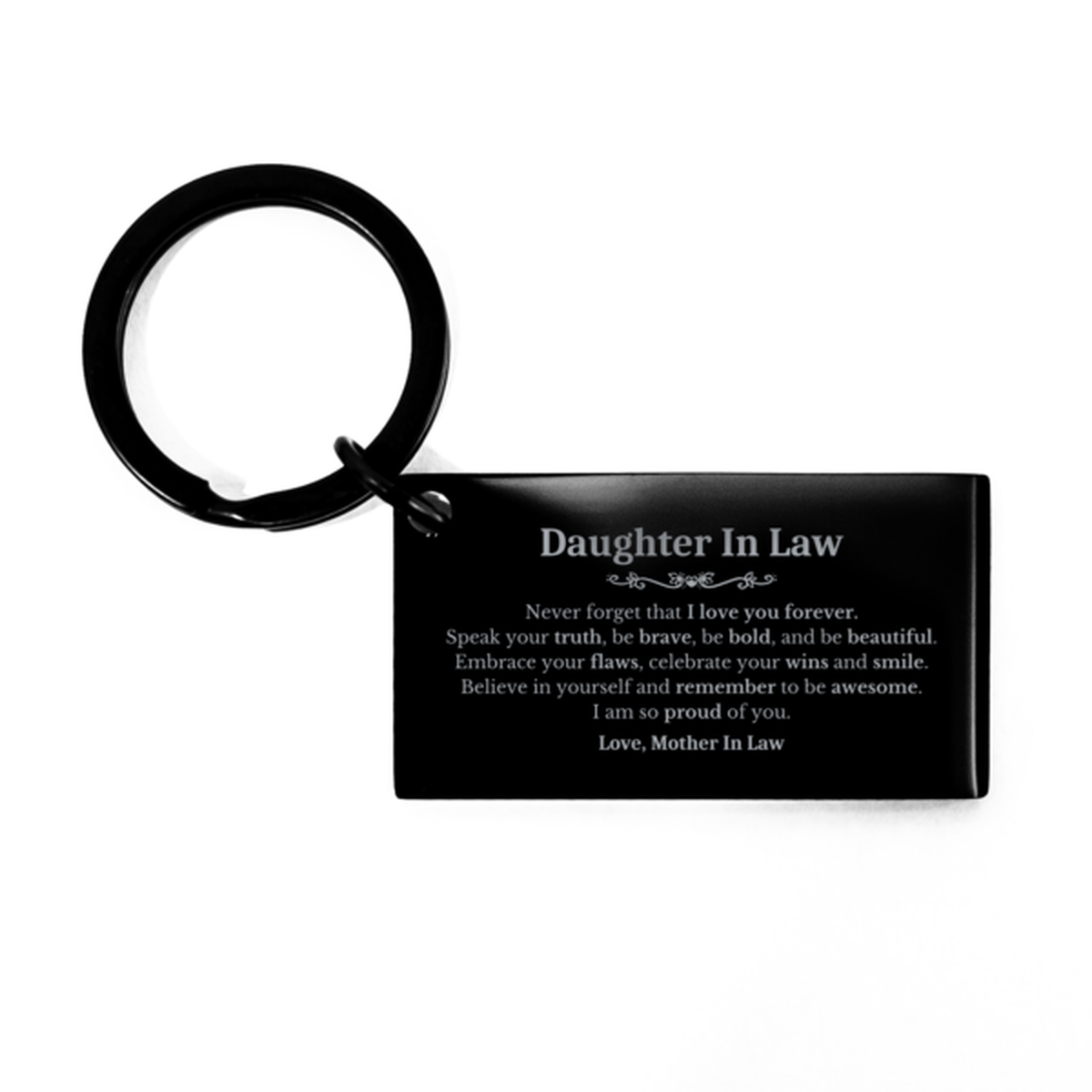 daughter in law keychain never forget that i love you forever inspirational daughter in law birthday unique gifts from mother in law