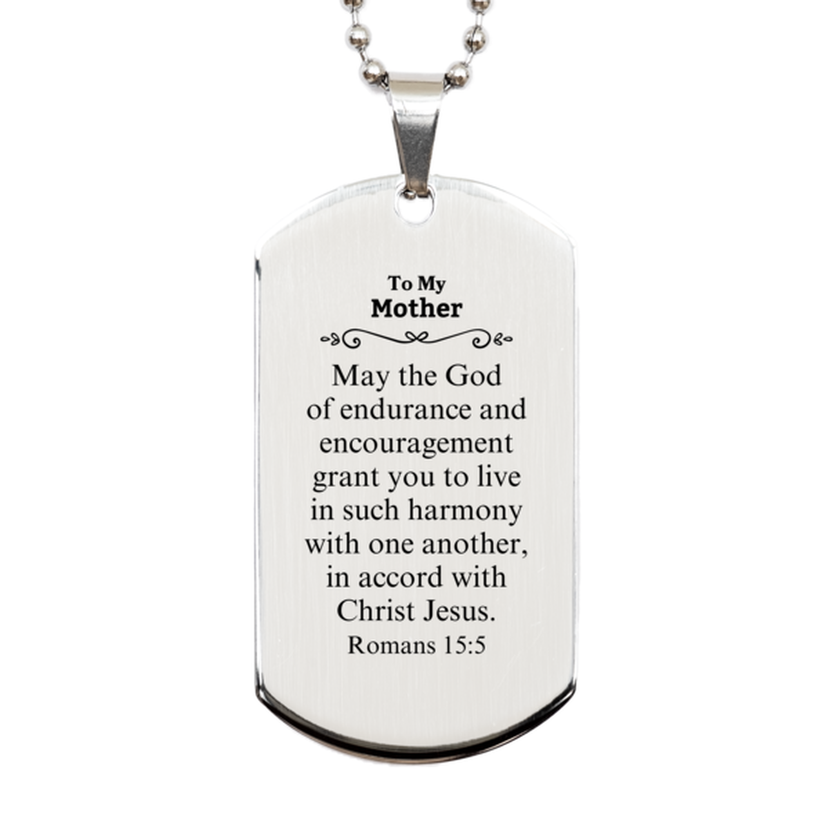 to my mother gifts may the god of endurance bible verse scripture silver dog tag birthday confirmation gifts for mother