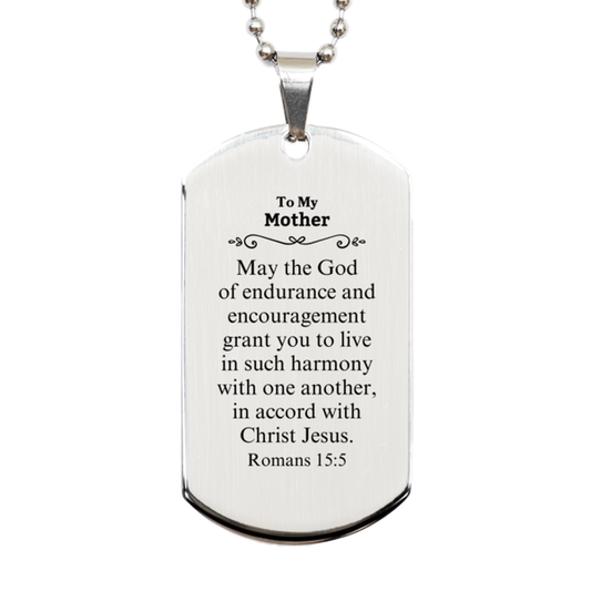 to my mother gifts may the god of endurance bible verse scripture silver dog tag birthday confirmation gifts for mother