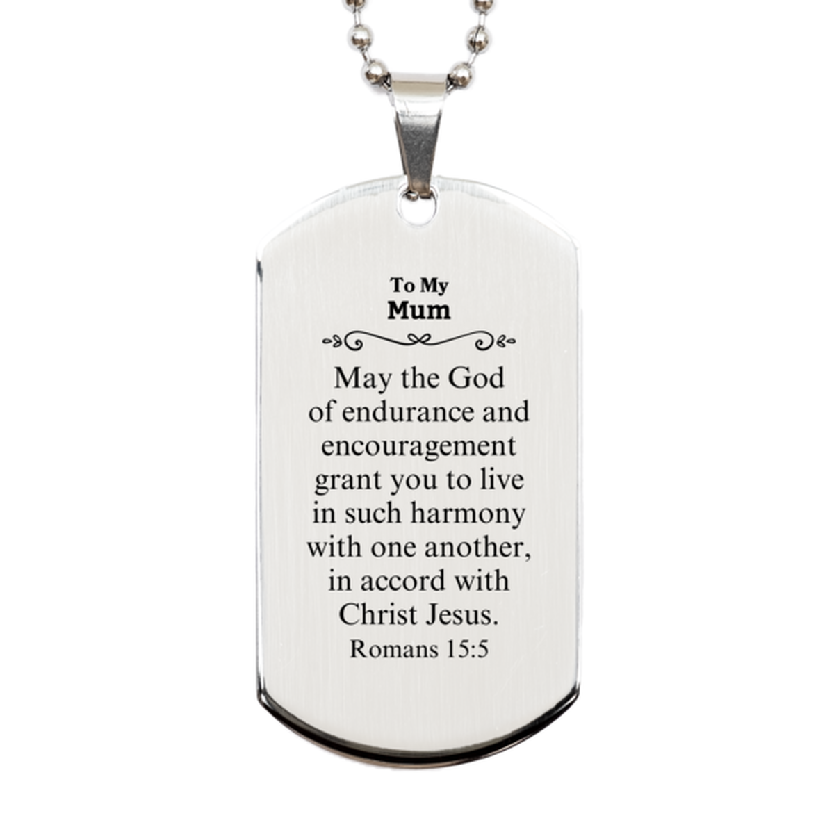 to my mum gifts may the god of endurance bible verse scripture silver dog tag birthday confirmation gifts for mum