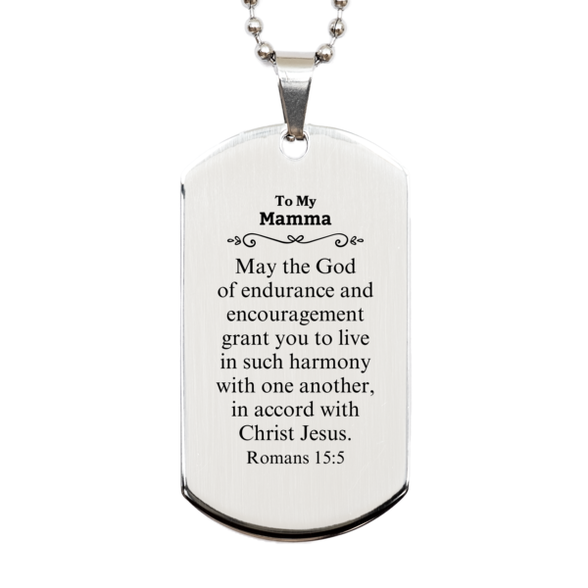 to my mamma gifts may the god of endurance bible verse scripture silver dog tag birthday confirmation gifts for mamma