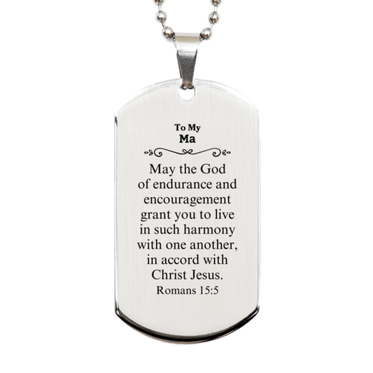 to my ma gifts may the god of endurance bible verse scripture silver dog tag birthday confirmation gifts for ma