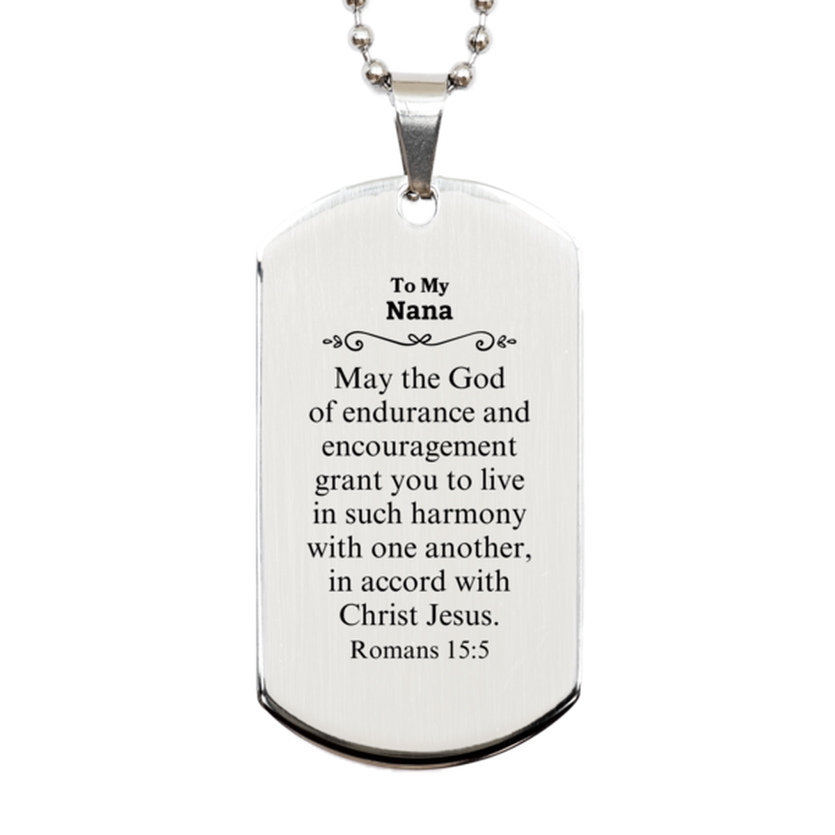 to my nana gifts may the god of endurance bible verse scripture silver dog tag birthday confirmation gifts for nana