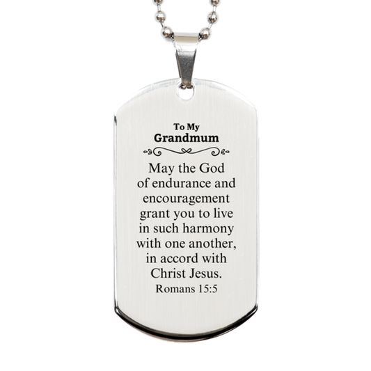 to my grandmum gifts may the god of endurance bible verse scripture silver dog tag birthday confirmation gifts for grandmum